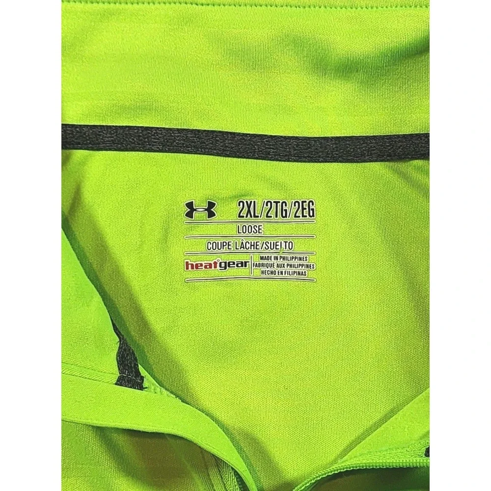 Under Armour Men's Athletic Fishing Shirt, Size 2XL, Lime Green , Long Sleeve